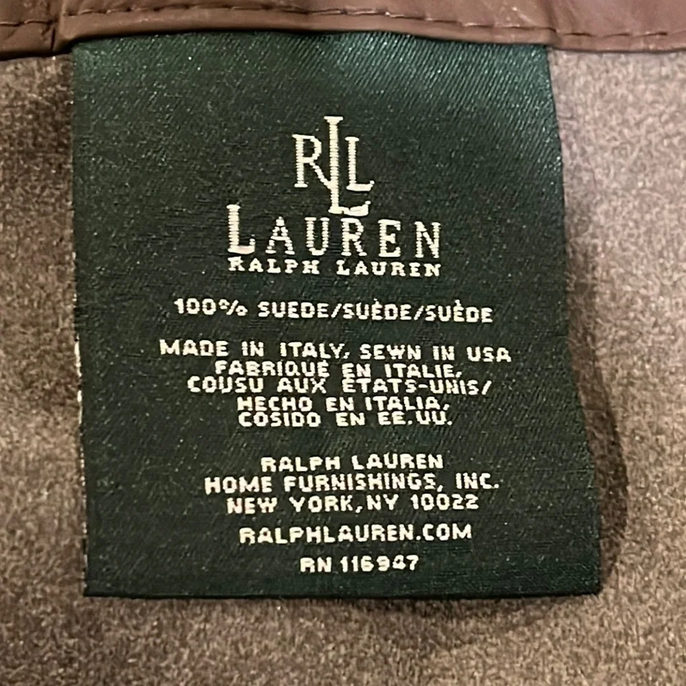 Polo Ralph Lauren Leather pillow shams cases X 2 Made in Italy sewn in the USA